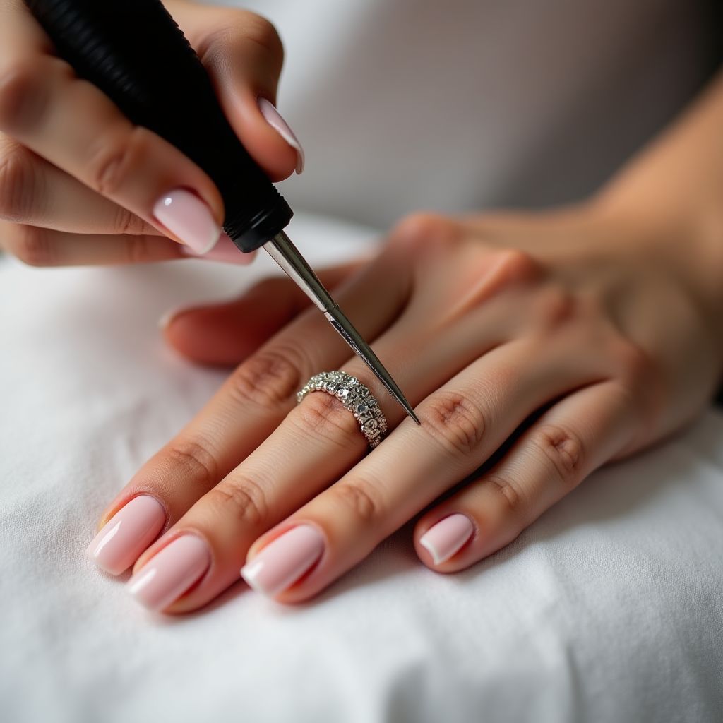 Luxury manicure with nail art design